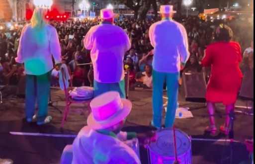 Espetáculo de samba no carnaval do Rio
